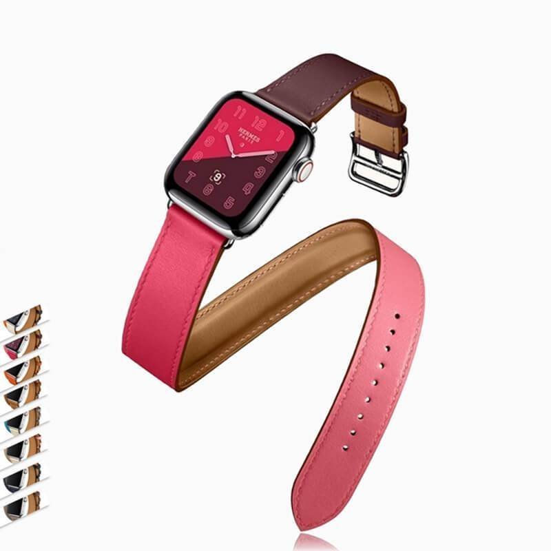 3036125266001square.jpg Leather Strap For Aband Double Bracelet For Series 7 6 5 4 3 - Image 1